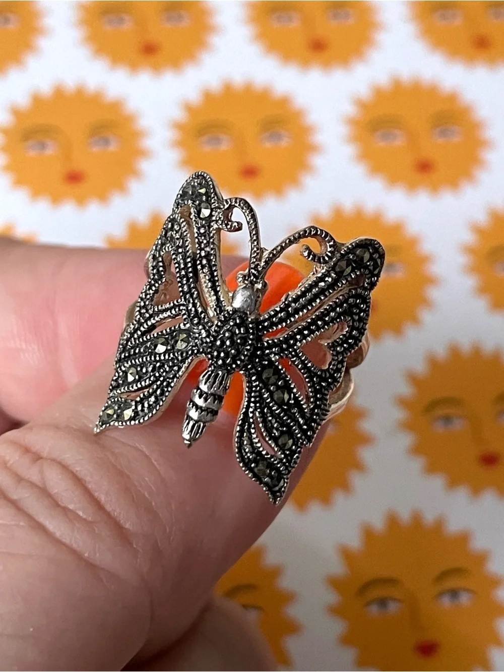 Vintage silver metal